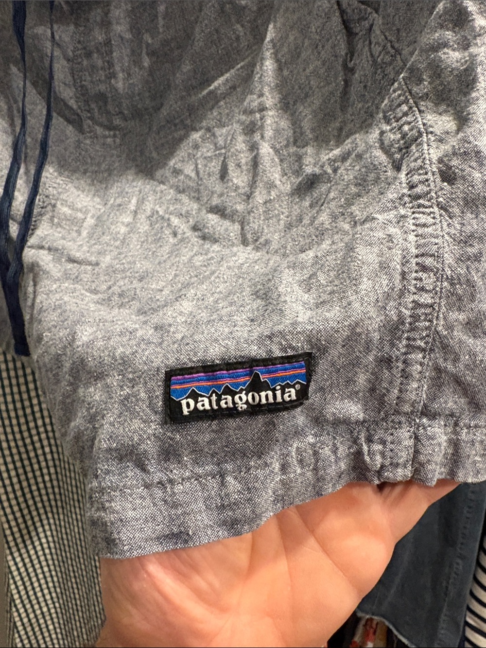 Patagonia Heather Gray Logo Shirt with Mountain Patch